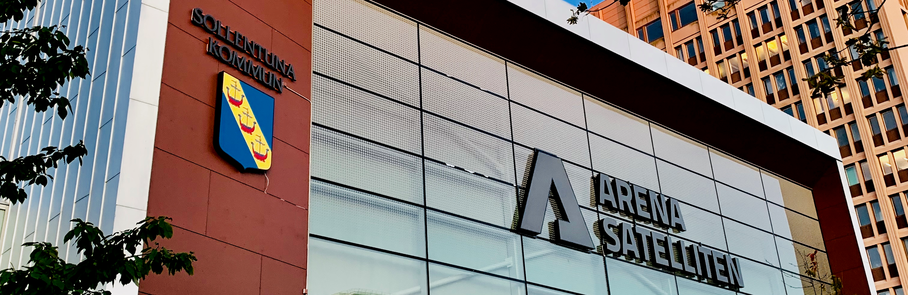 Bild på utsidan av Arena Satelliten