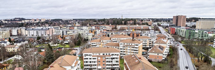 Flygbild över Tureberg