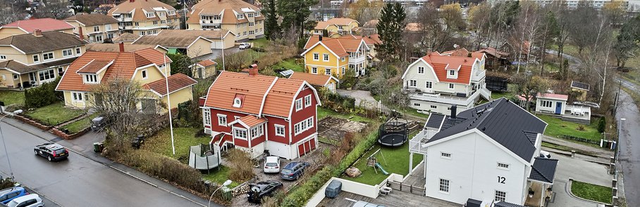 Flygbild över Tureberg.