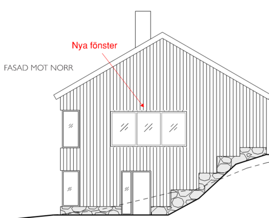 Korrekt fasadritning vid bygglovsansökan .