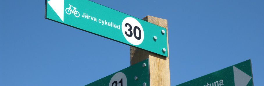 Skyltning, Järva cykelled.