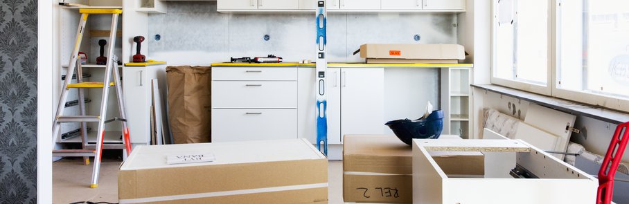 färdigställande av kök i nybyggd lägenhet